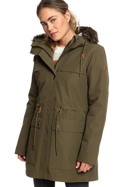 Парка женская Roxy Amy 3-in-1 ERJJK03283 зеленая S INT
