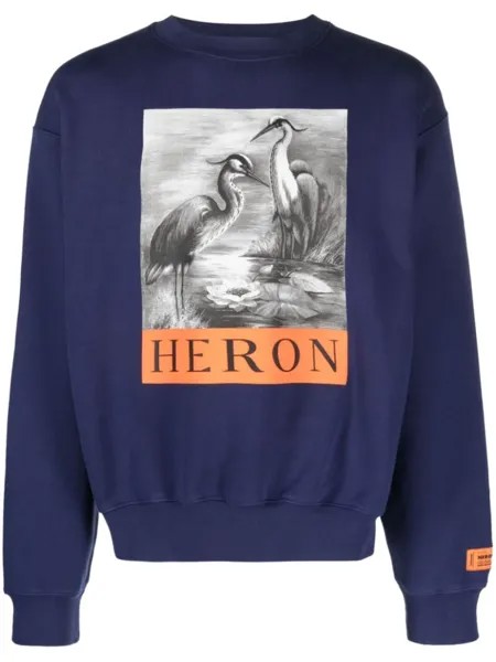 Heron Preston толстовка с логотипом, синий