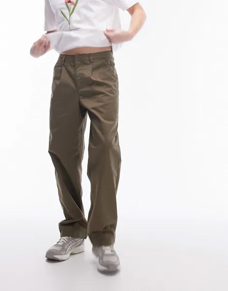 Брюки Topman With Pleats, хаки