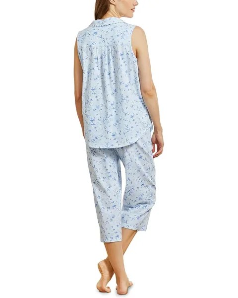 Пижамный комплект Eileen West Sleeveless Capris PJ Set, цвет Blue Ground Ditsy