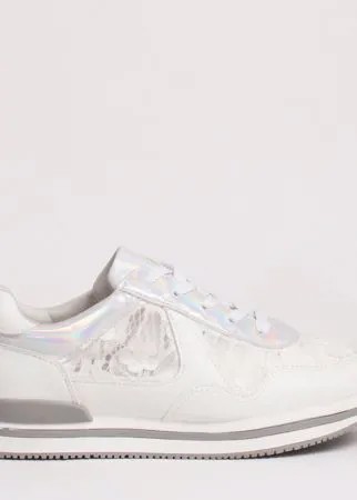 Белые кроссовки из эко-кожи Velvet