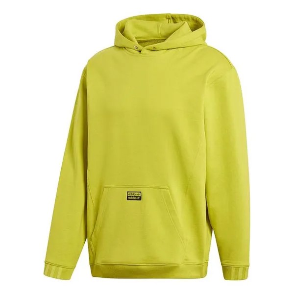 Толстовка adidas originals Fashion Hoody Casual Sports Pullover Green Yellow, зеленый