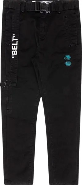 Брюки Off-White Slim Low Crotch Chino Pant 'Black', черный