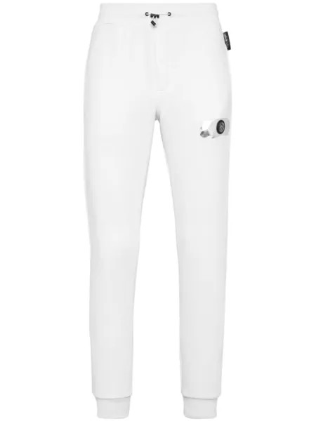 Plein Sport зауженные спортивные брюки, белый