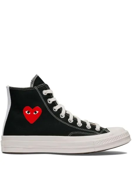 Comme Des Garçons Play x Converse высокие кеды Chuck '70 Small Red Heart, черный