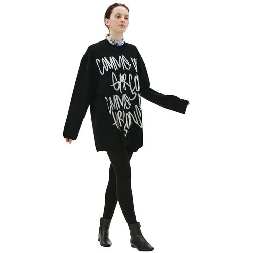 Comme des Garcons Шерстяной свитер с контрастным логотипом S