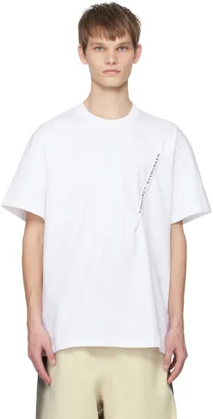 Белая футболка с защипами Y/Project, цвет Evergreen optic white