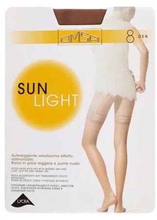 Чулки Omsa Sun Light Aut 8 den, размер 4-L, sierra (коричневый)