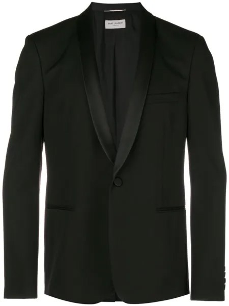 Saint Laurent пиджак-смокинг, черный