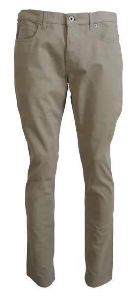 Брюки BRIAN DALES Бежевые хлопковые зауженные мужские повседневные брюки IT48/W34/M Рекомендуемая розничная цена 230 долларов США