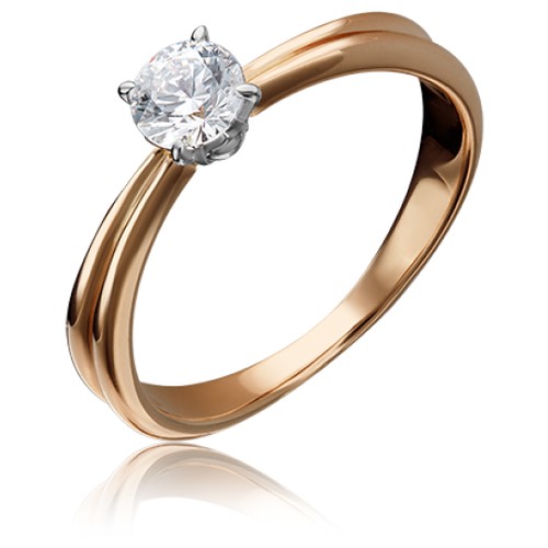 PLATINA jewelry Золотое кольцо с фианитами 01-3080-00-401-1111-03, размер 18,5
