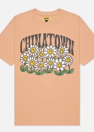 Мужская футболка Chinatown Market Smiley Flower Power, цвет розовый, размер M