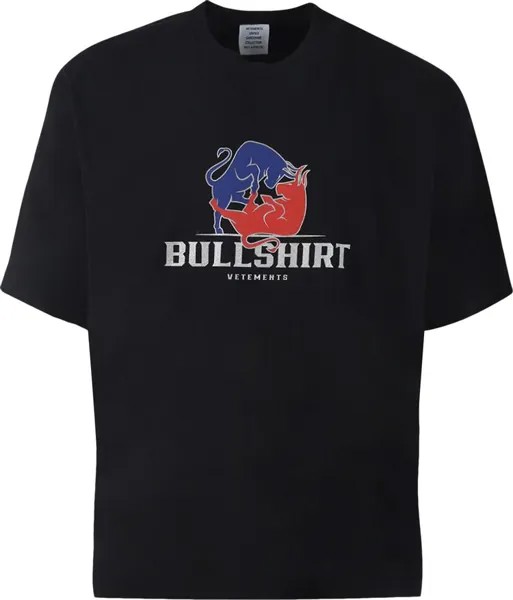 Футболка Vetements Bullshirt T-Shirt 'Black', черный