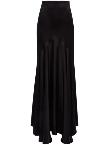 Nina Ricci атласная юбка макси, черный