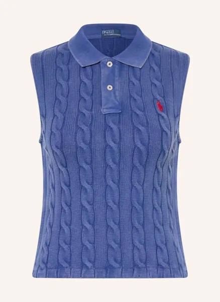 Вязаная рубашка-поло Polo Ralph Lauren, синий