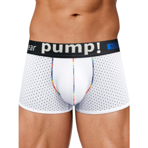Трусы боксеры PUMP!, средняя посадка, быстросохнущая, плоские швы, корректирующий эффект, размер M, белый