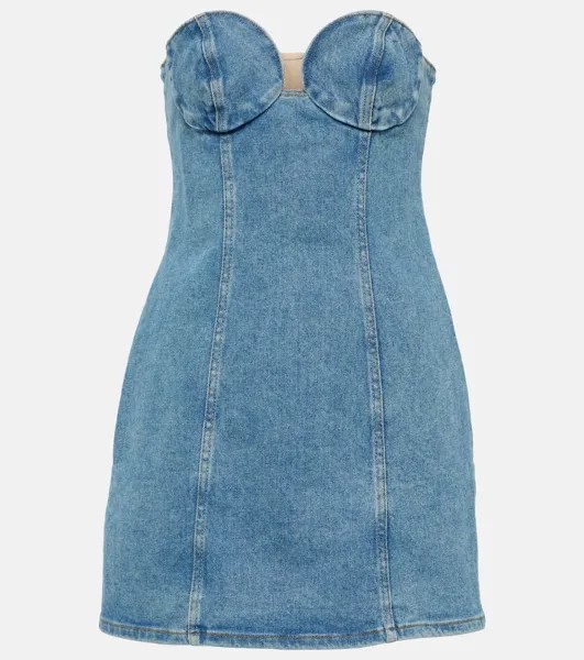 Корсетное джинсовое мини-платье Magda Butrym, синий