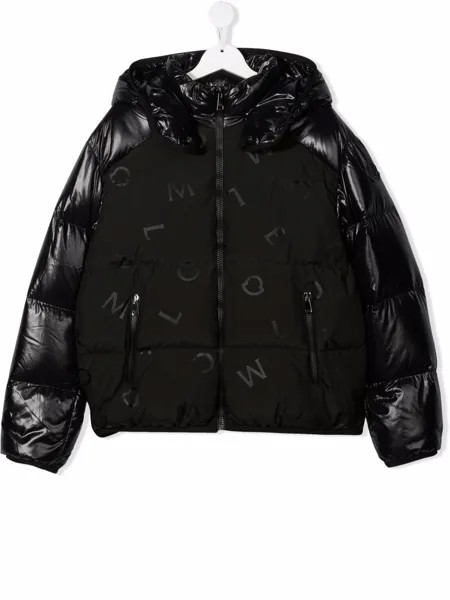 Moncler Enfant пуховик на молнии с логотипом