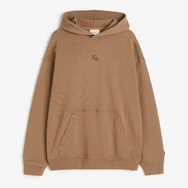 Толстовка H&M DryMove Loose Fit, коричневый