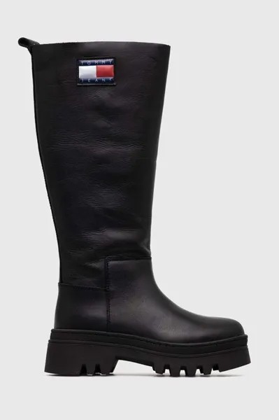 Кожаные ботинки TJW FASHION HIGH SHAFT Tommy Jeans, черный