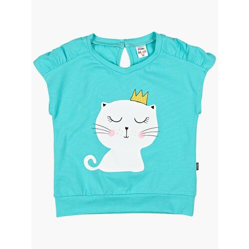 Футболка Mini Maxi, размер 110, бирюзовый