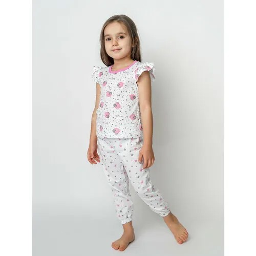 Пижама  КотМарКот, размер 104, розовый, белый