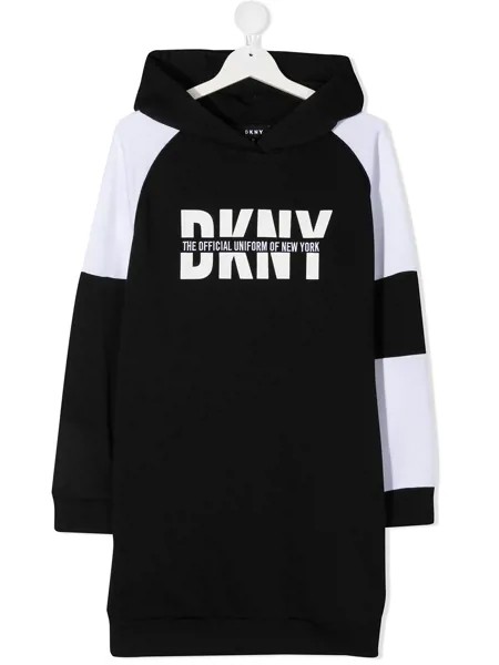Dkny Kids худи в стиле колор-блок с логотипом