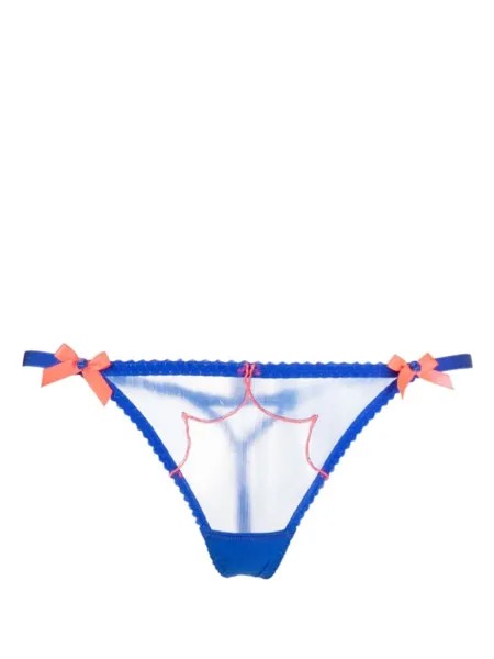 Agent Provocateur трусы-стринги Lorna с бантом, черный