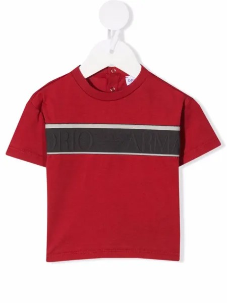 Emporio Armani Kids футболка с жаккардовым логотипом