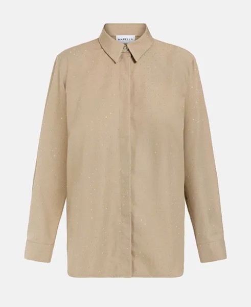 Рубашка-блузка Max & Co., серо-коричневый