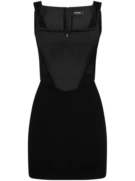 Dsquared2 платье мини с логотипом, черный