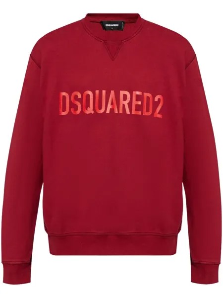 Dsquared2 хлопковая толстовка с логотипом, красный