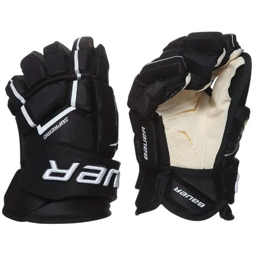 Перчатки хоккейные BAUER Supreme 3S PRO S21 SR р.14 (черно-белые) 1058643