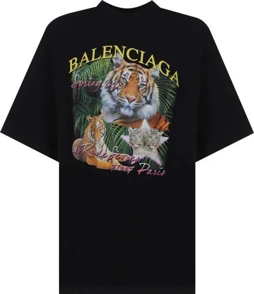 Футболка Balenciaga Worn Out T-Shirt 'Black', черный