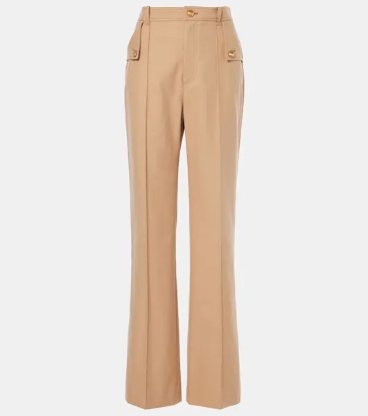 Узкие брюки из хлопка Chloé, цвет worn brown