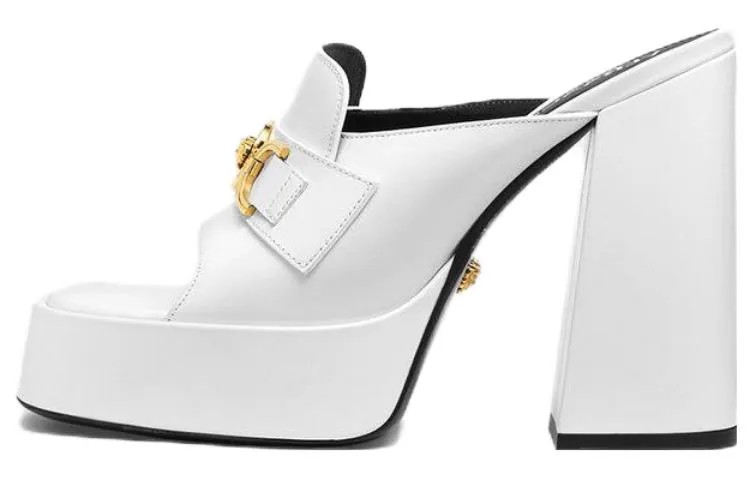 Шлепанцы женские белые Versace Jeans