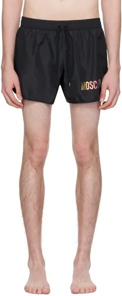 Черные шорты для плавания с тремя карманами Moschino, цвет Black