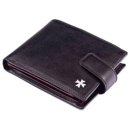 Мужской кожаный кошелек (портмоне) NarVin 9661 N.Vegetta Black