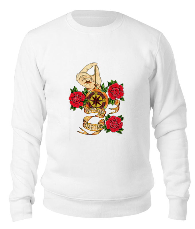 Свитшот унисекс Printio ost print tattoo белый XL