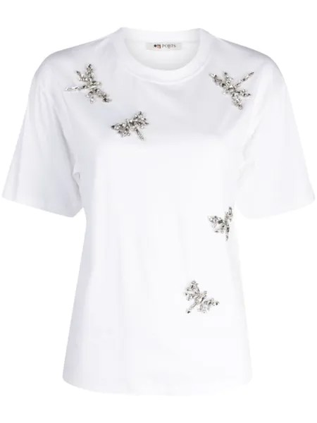 Ports 1961 футболка Dragonfly с кристаллами, белый