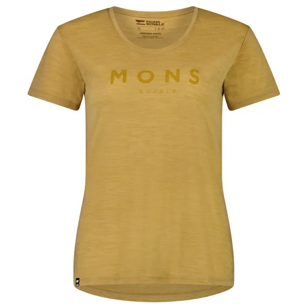 Рубашка из мериноса Mons Royale Women's Zephyr Merino Cool Tee, цвет Smokey Cumin