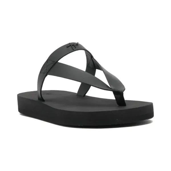 Кожаные шлепанцы Giuseppe Zanotti, черный