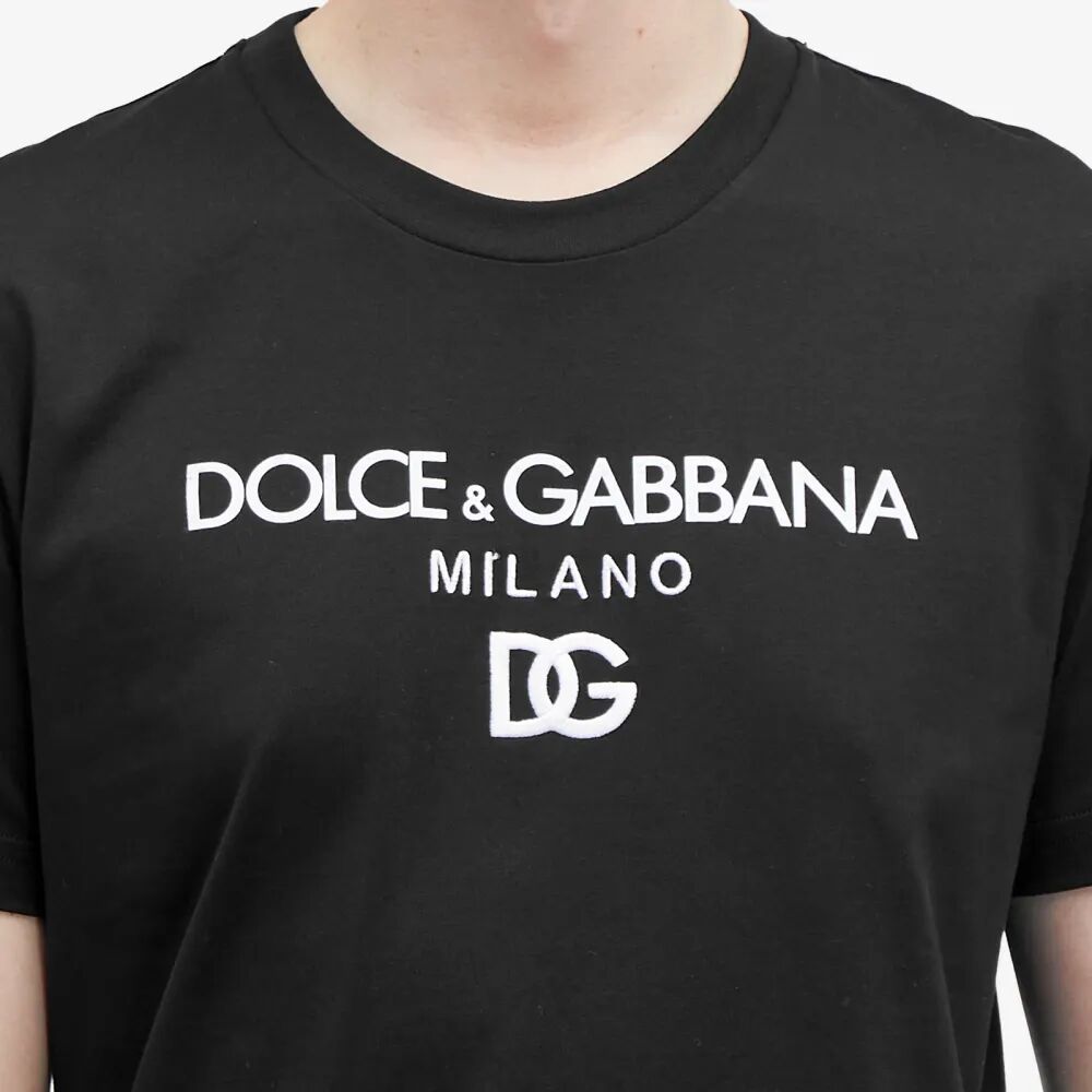 Dolce & Gabbana Футболка с круглым вырезом и логотипом, черный