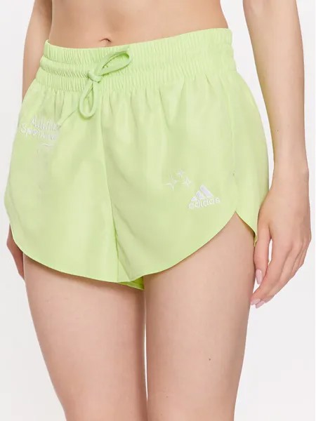 Спортивные шорты свободного кроя Adidas, зеленый