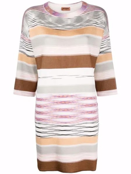 Missoni трикотажное платье в полоску