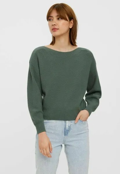 Свитшот Vero Moda U-BOOT-AUSSCHNITT, цвет laurel wreath
