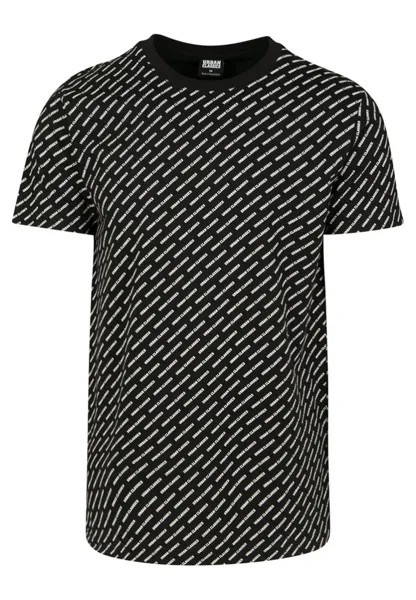 Футболка с принтом ALLOVER LOGO TEE Urban Classics, цвет black