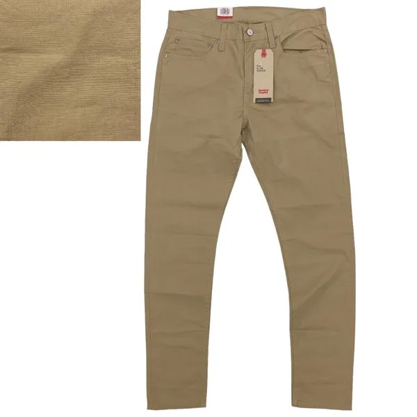 Мужские брюки Levis 512 Slim Taper, легкие брюки чинос цвета хаки, эластичная посадка