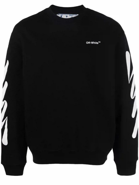 Off-White толстовка с принтом и логотипом