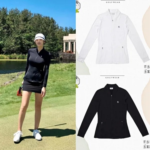 Летняя Солнцезащитная одежда для гольфа и тенниса, Женская облегающая дышащая ультратонкая ледяная шелковая куртка для гольфа, Корейская рубашка для гольфа